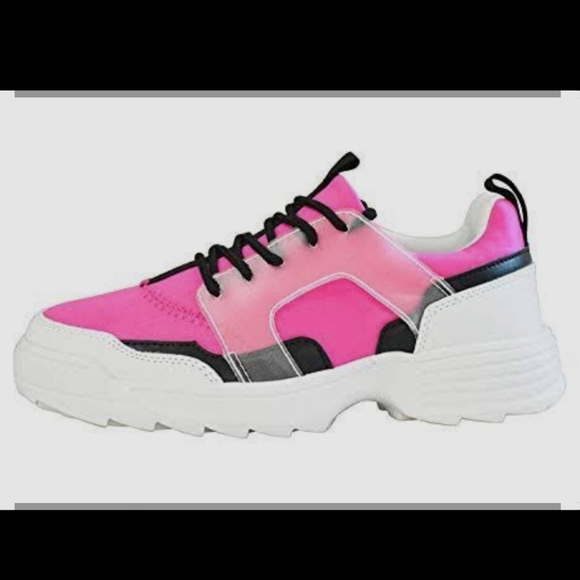 Forever Link Shoes - Forever Link Pink and White Women's Sneakers